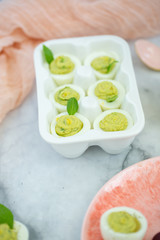 Straight Up Avocado Deviled Eggs