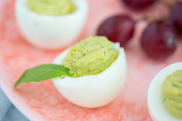 Straight Up Avocado Deviled Eggs