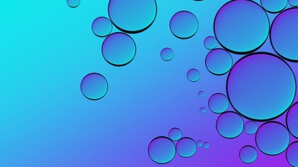 Blue purple abstract background. Organic texture of oil bubbles in water