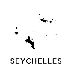 Seychelles map vector design template