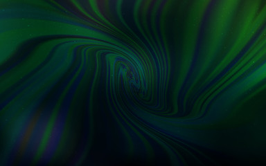 Dark Green vector pattern with night sky stars. Space stars on blurred abstract background with gradient. Pattern for astronomy websites.