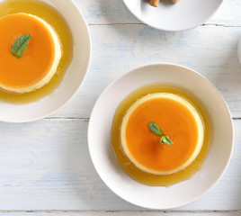 Caramel custard pudding