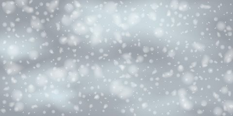 Snowflakes, snowfall.