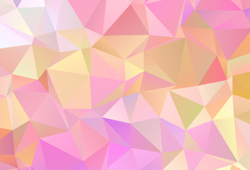 Obraz premium Light Pink, Yellow vector polygon abstract background.