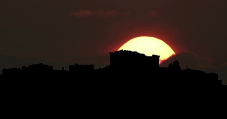 Moonrise Sunrise Sunset Silhouette Time Lapse