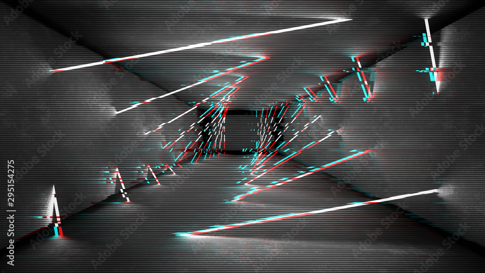 Poster analog static screen background. abstract pixel noise glitch error video damage. vhs glitch design.