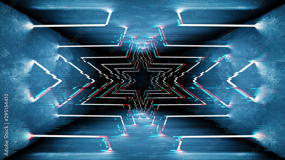 Poster analog static screen background. abstract pixel noise glitch error video damage. vhs glitch design.