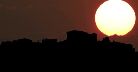 Moonrise Sunrise Sunset Silhouette Time Lapse