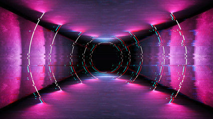 Glitch template, great design for data flow illustration. Computer screen error with Vhs glitch.