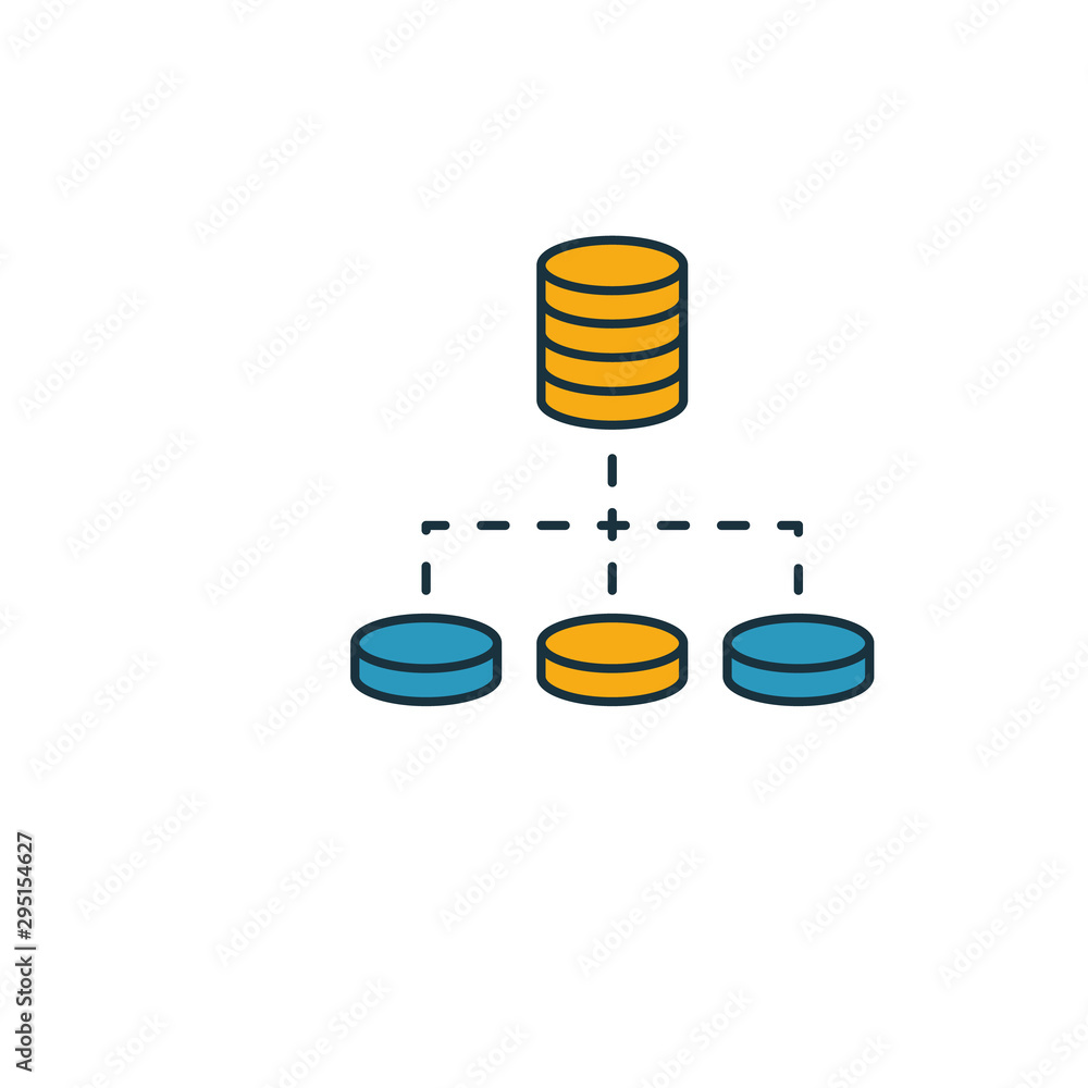 Poster structured data icon. outline filled creative elemet from big data icons collection. premium structu