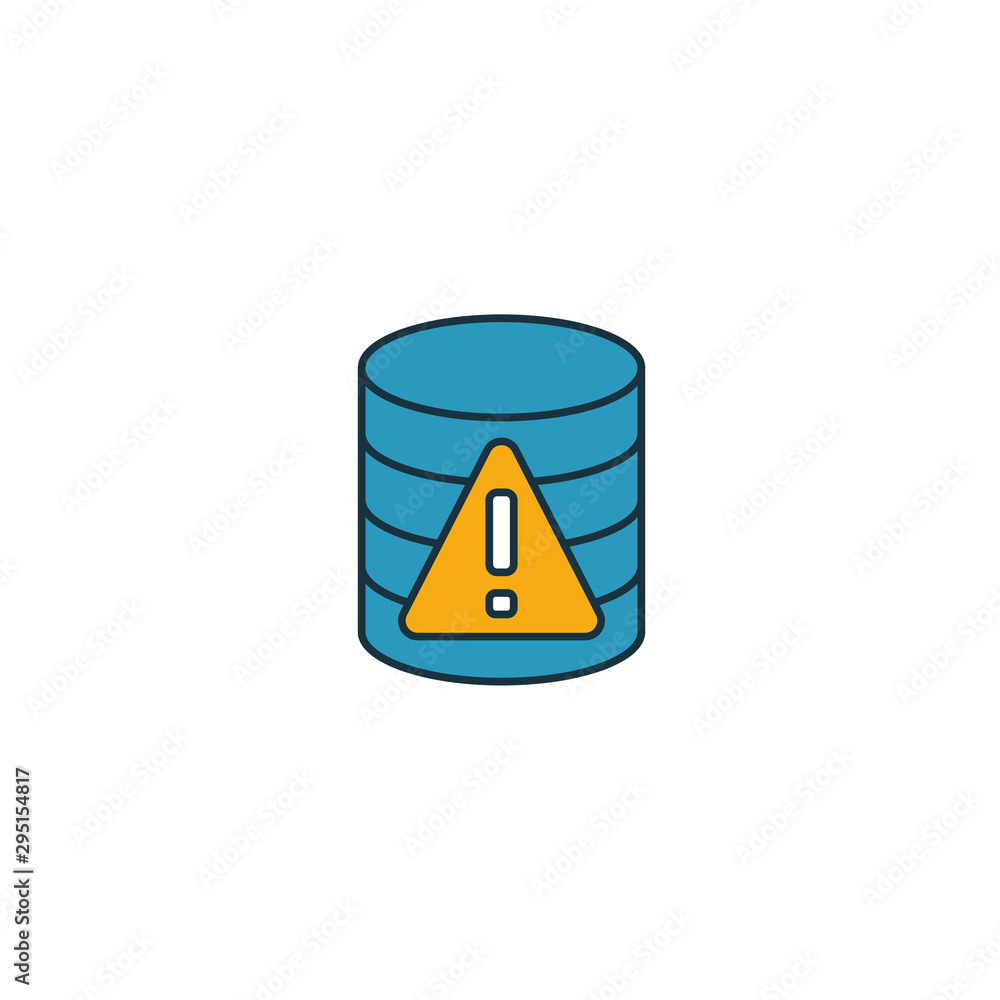 Poster server error icon. outline filled creative elemet from big data icons collection. premium server err