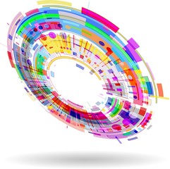 Obraz premium Abstract colorful background with circles