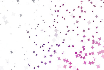 Light Purple, Pink vector background with colored stars.