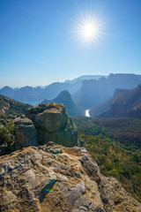 Fototapeta na wymiar hiking the leopard trail, upper lookout, blyde river canyon, south africa 14