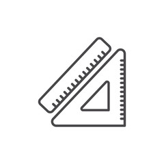 Isolated ruler of school vector design