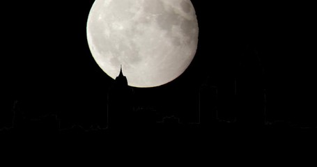 Moonrise Sunrise Sunset Silhouette Time Lapse