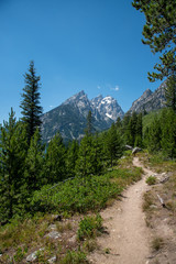 Peak of th Grand Teton by Jenny lake