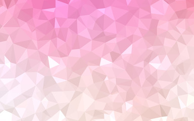 Light Pink, Yellow vector triangle mosaic texture. Triangular geometric sample with gradient.  A new texture for your web site.