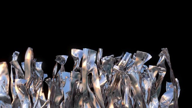 Aluminum Floaters Loop with Alpha Channel