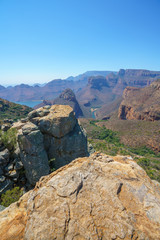 Fototapeta na wymiar hiking the leopard trail, upper lookout, blyde river canyon, south africa 41