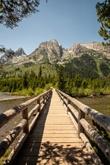 Fototapeta premium Peak of th Grand Teton by Jenny lake