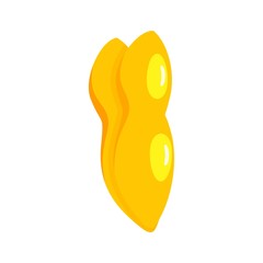 Piece of durian icon. Flat illustration of piece of durian vector icon for web design