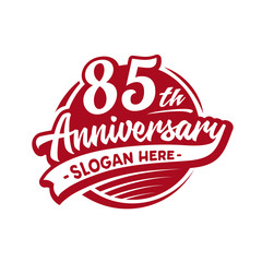 85 years anniversary design template. Eighty-five years logo. Vector and illustration. 
