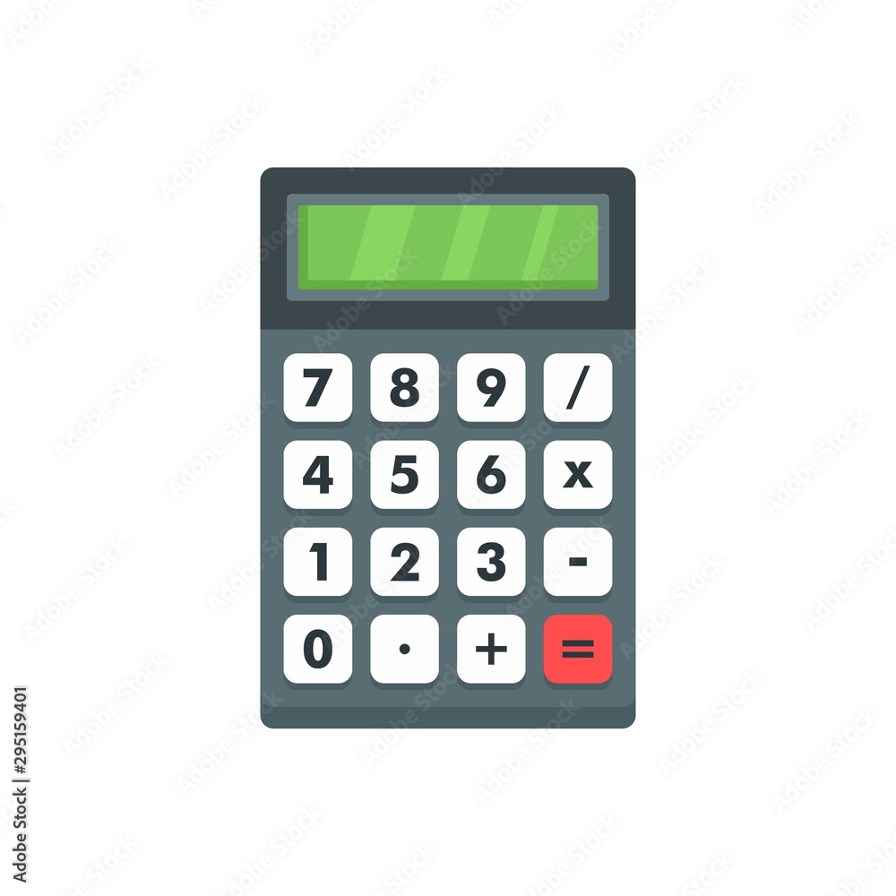 Aufkleber calculator icon. flat illustration of calculator vector icon for web design