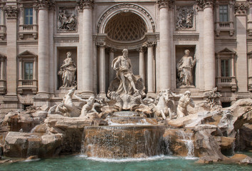 Fototapeta na wymiar Fontana di Trevi(The Trevi Fountain), Rome, Italy.
