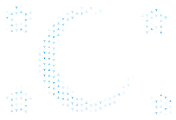 Light template with crystals, triangles.