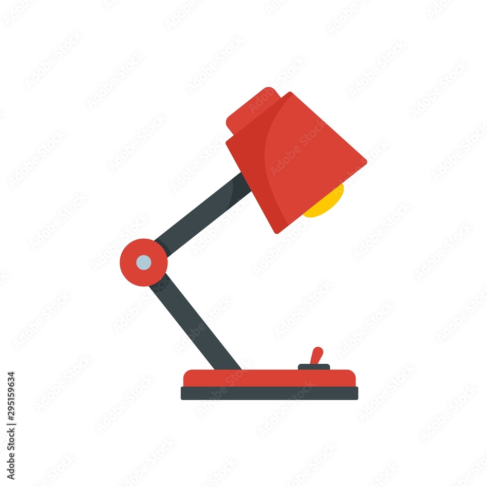Poster desktop lamp icon. flat illustration of desktop lamp vector icon for web design