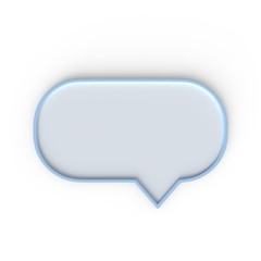 3d speech bubble on white background