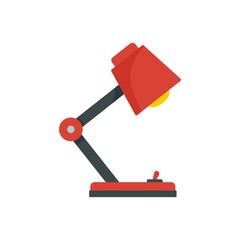 Desktop lamp icon. Flat illustration of desktop lamp vector icon for web design