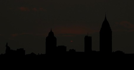 Moonrise Sunrise Sunset Silhouette Time Lapse