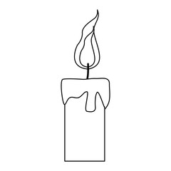 Naklejka premium candle icon, flat design