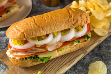 Homemade Turkey Sub Sandwich