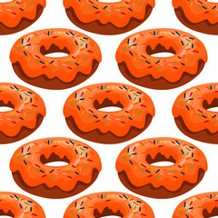 seamless pattern with sweet donuts