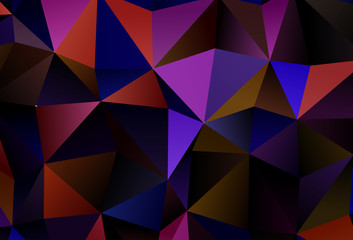 Obraz premium Dark Pink, Red vector backdrop with lines, triangles.