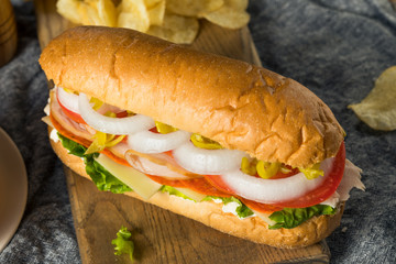 Homemade Turkey Sub Sandwich
