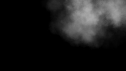 Close up of steam smoke on black background. Smoke stock image.Smoke cloud. Fog clouds, smoky mist and realistic cloudy effect. Condensation smoke effects, ashes mist texture or toxic gas.