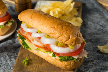 Homemade Turkey Sub Sandwich