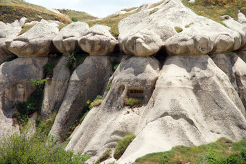 rock-cut dwellings in cappadocia