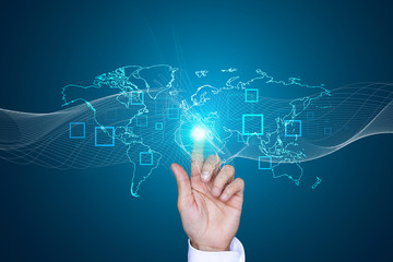 dito, mano, toccare, tablet, informatica, connessione internet