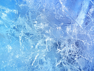 Frozen air bubbles in ice