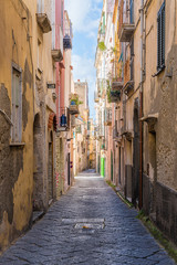 Obraz na płótnie Canvas Scenic sight in the beautiful island of Procida, near Napoli, Campania region, Italy.