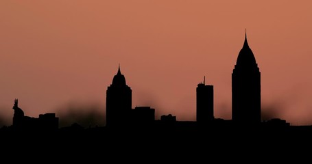 Moonrise Sunrise Sunset Silhouette Time Lapse