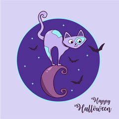 Gato Luna Halloween