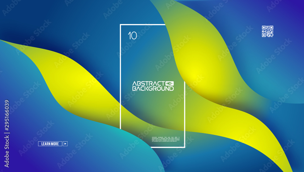 Poster geometric background flat layout template on purple gradient backdrop. modern style future poster te
