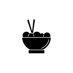chinese fast food line style icon