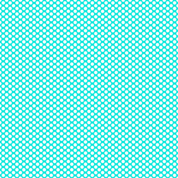 White Polka Dots on Turquoise Background, Polka Dot Pattern for Background, Wrapping Paper, Fabric, Print and Web